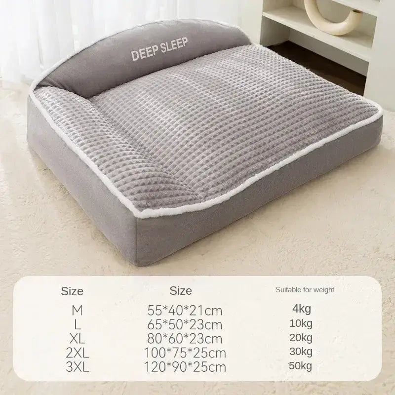 Winter Dog Bed in Corduroy - Warm and Elegant Comfort — Grey, Khaki — photo 3