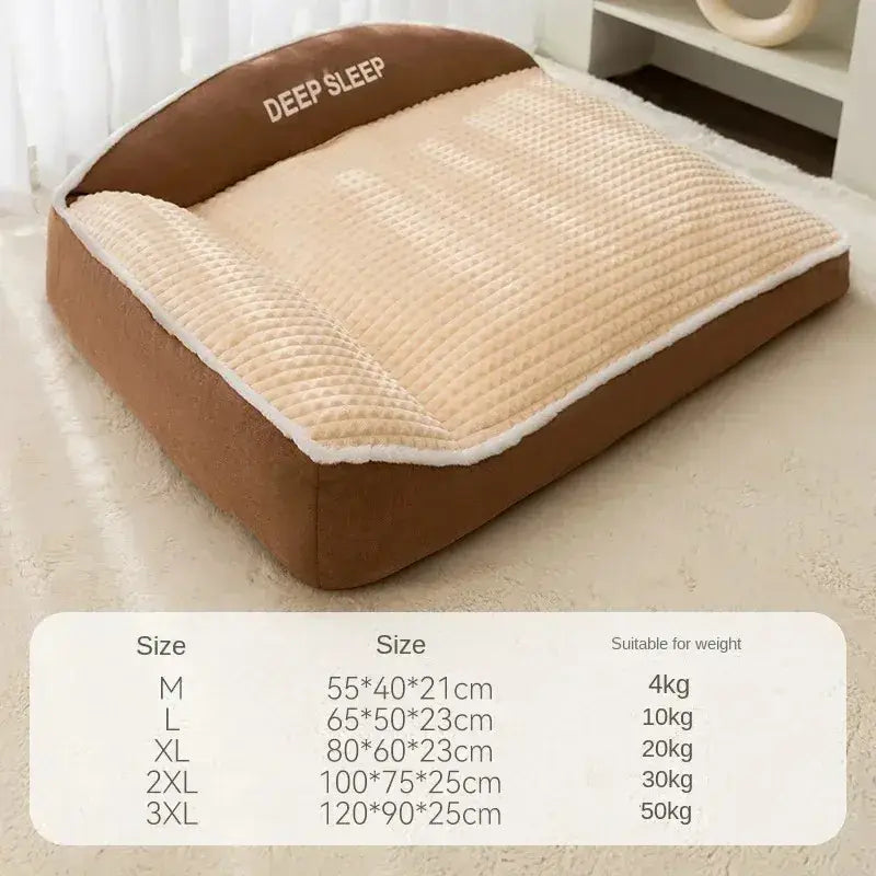 Winter Dog Bed in Corduroy - Warm and Elegant Comfort — Grey, Khaki — photo 9
