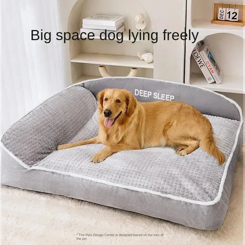 Winter Dog Bed in Corduroy - Warm and Elegant Comfort — Grey, Khaki — photo 2