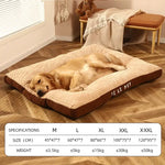 Lit douillet en polaire pour chien - coffee / 2XL 100x75x7cm