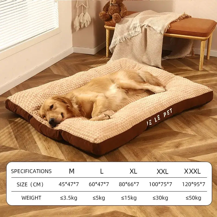 Lit douillet en polaire pour chien - coffee / 2XL 100x75x7cm
