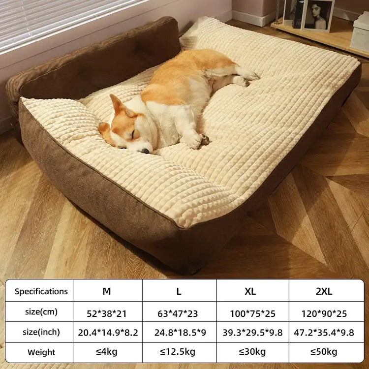Lit douillet pour animaux de compagnie - Coffee / L 63x47x23cm