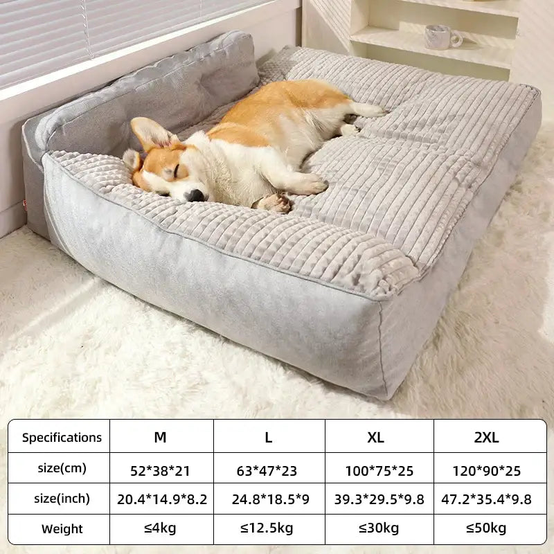 Lit douillet pour animaux de compagnie - Grey / L 63x47x23cm