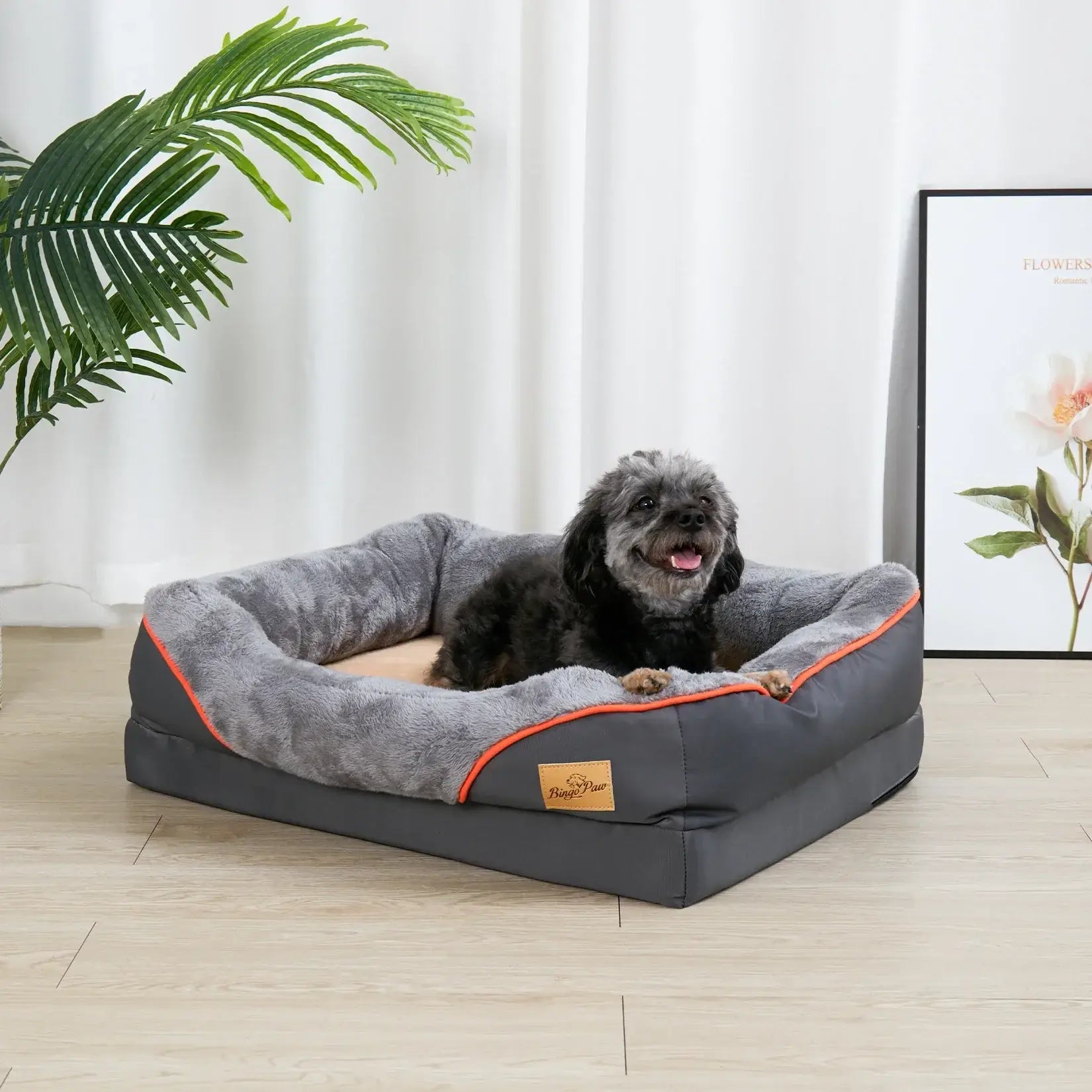 Lit orthopédique en mousse pour chien