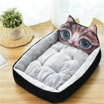 Lit pour chien hiver moelleux - Black 3D Cat / XL-below 30kg / China Mainland