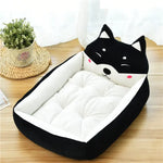 Lit pour chien hiver moelleux - Black Akita / XL-below 30kg / China Mainland