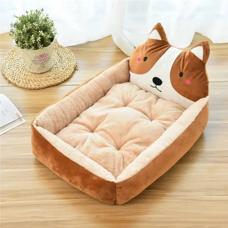 Lit pour chien hiver moelleux - Brown Akita / XL-below 30kg / China Mainland