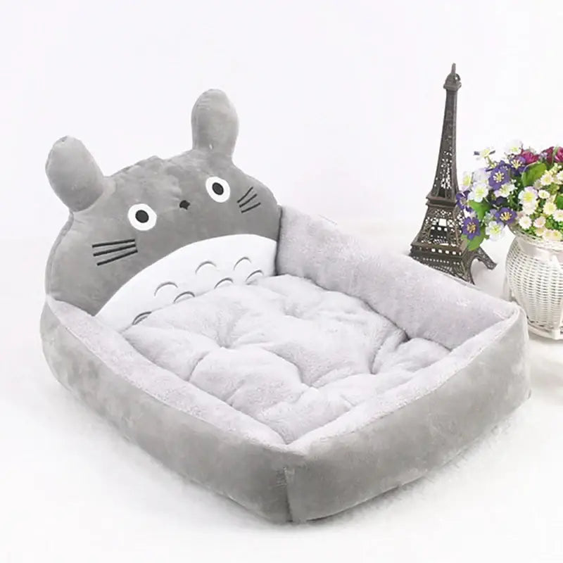 Lit pour chien hiver moelleux - Gray Totoro / M-below 6.0kg / China Mainland