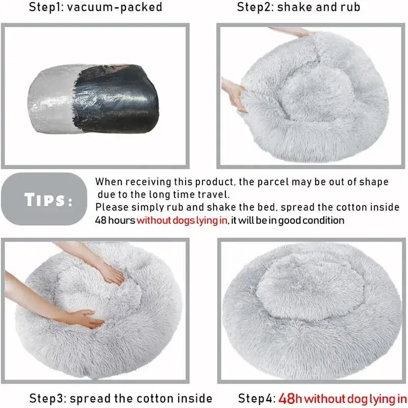 Lit rond pour chien confortable – PawFrance