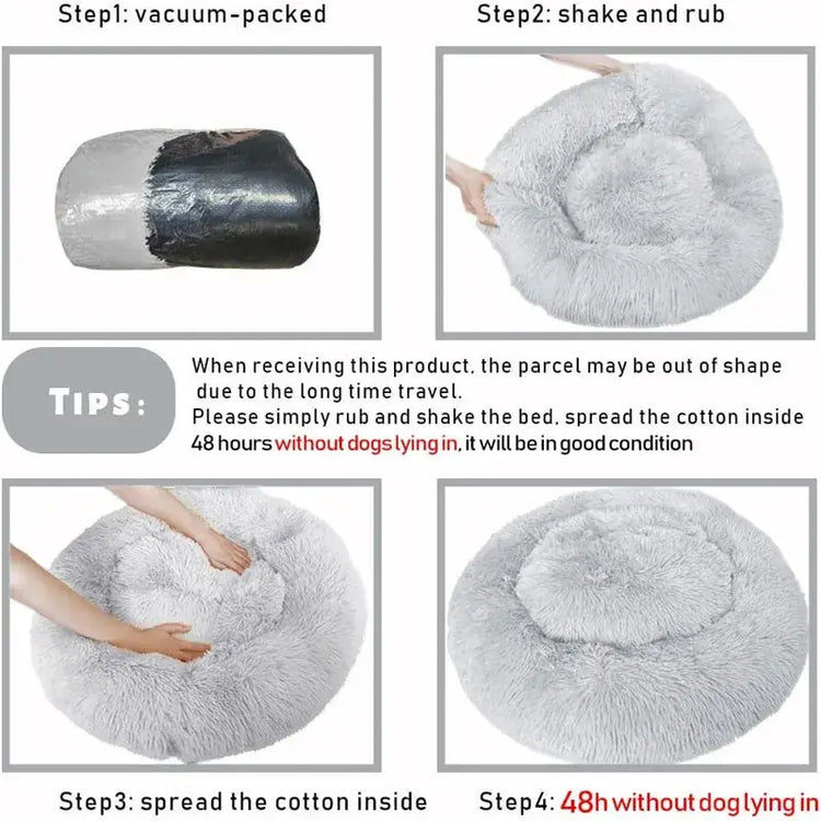 Lit rond pour chien confortable – PawFrance