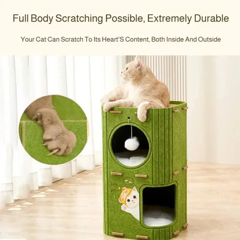 Litière intégrée pour maison pour chat