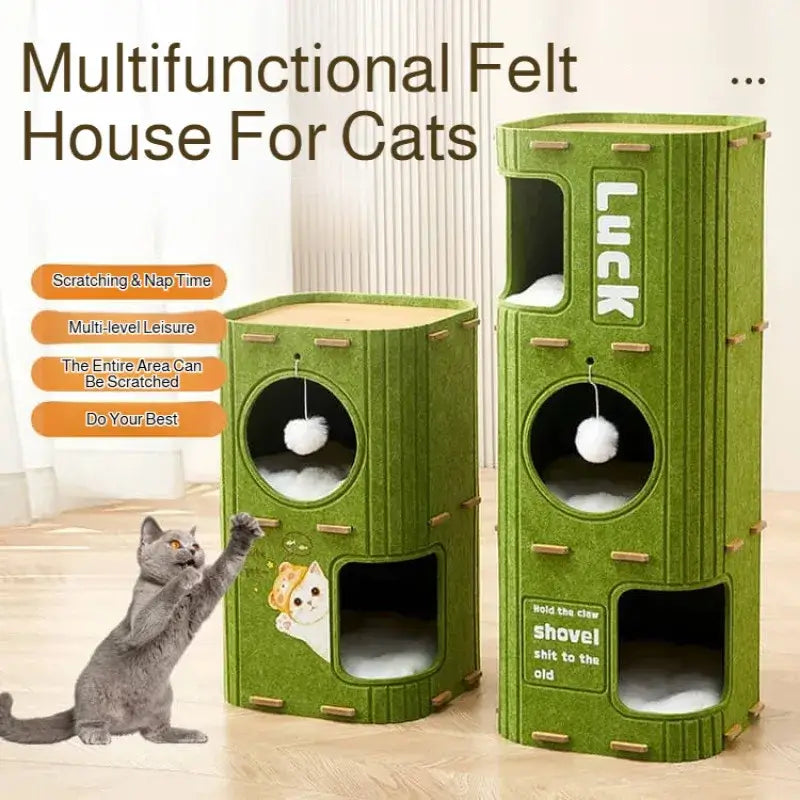 Litière intégrée pour maison pour chat