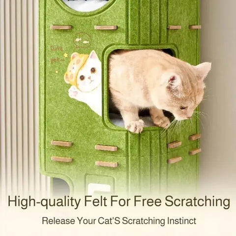Litière intégrée pour maison pour chat