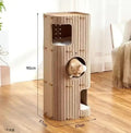 Litière intégrée pour maison pour chat - Three layer camel