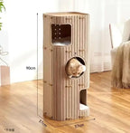 Litière intégrée pour maison pour chat - Three layer camel