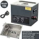 Machine de nettoyage ultrasonique numérique - 10L-240W-220V / EU / france