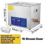 Machine de nettoyage ultrasonique portable - 10L-240W / CZECH REPUBLIC