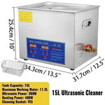 Machine de nettoyage ultrasonique portable - 15L-360W / CZECH REPUBLIC