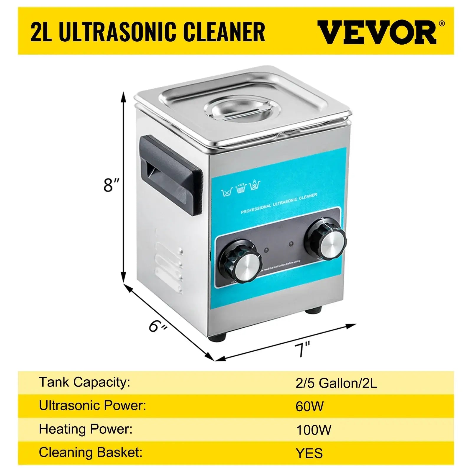 Machine de nettoyage ultrasonique portable - 2 L / spain