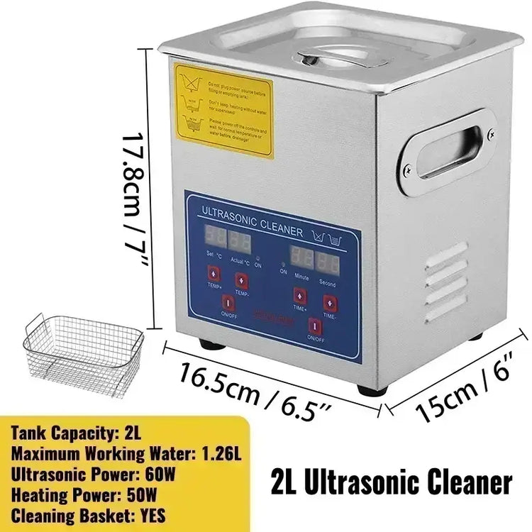 Machine de nettoyage ultrasonique portable - 2L-70W / United States