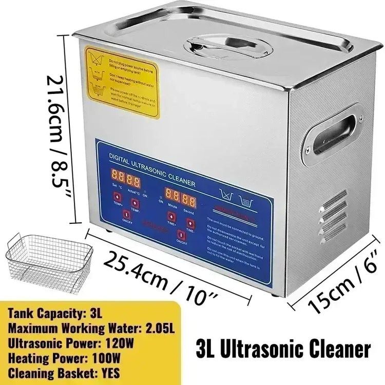 Machine de nettoyage ultrasonique portable - 3L-120W / Russian Federation