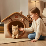 Maison pliable pour chat confortable et facile à ranger