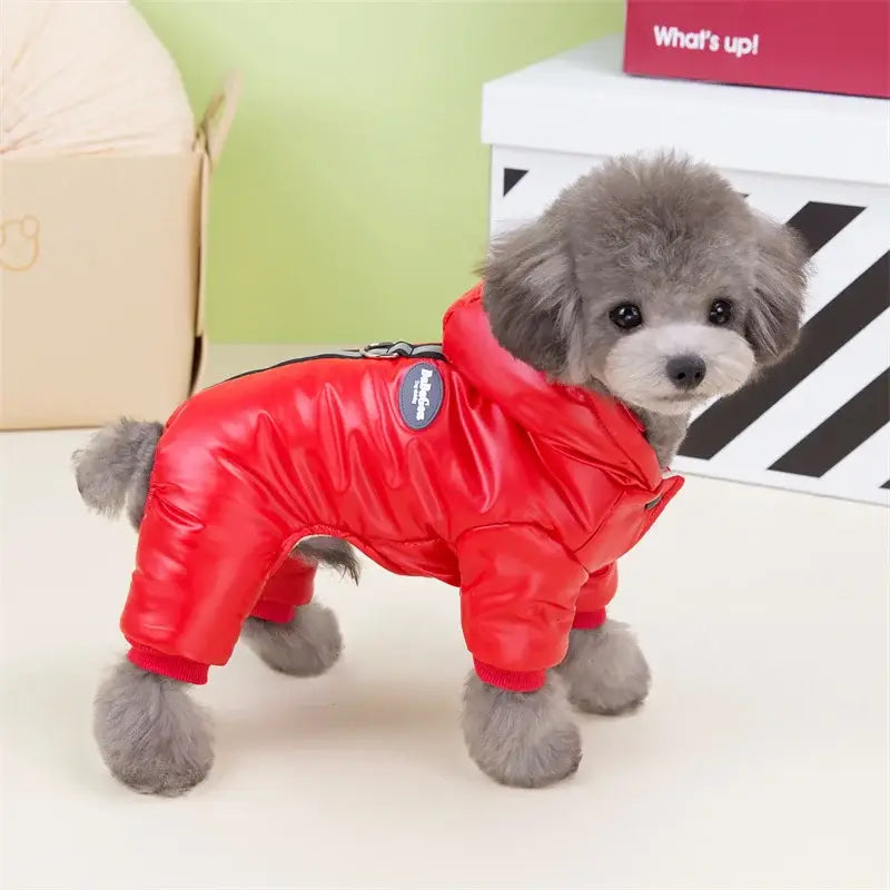 Manteau d’hiver chaud pour chien - red / XXL