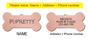 Médaille d’identification personnalisée pour animaux de compagnie - Rose / S