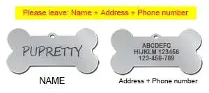 Médaille d’identification personnalisée pour animaux de compagnie - White / S
