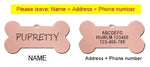 Médaille d’identification personnalisée pour animaux de compagnie - Rose / S