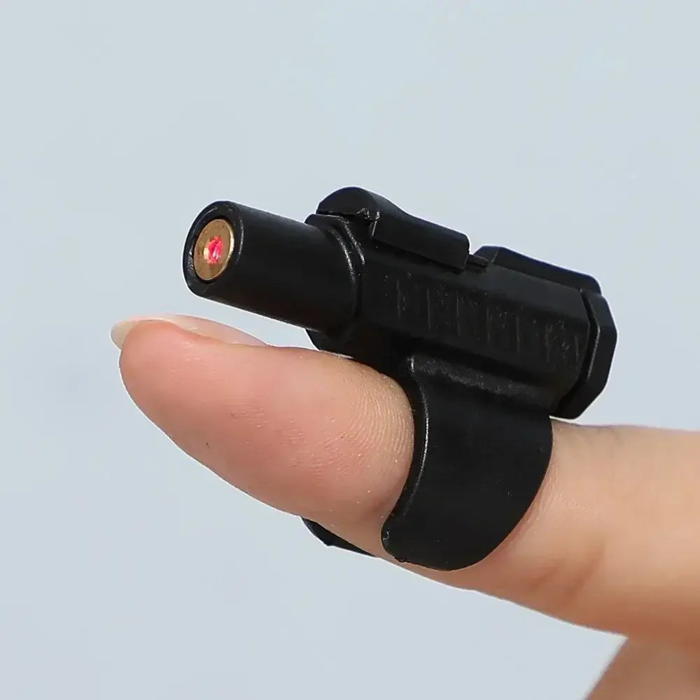 Mini Laser Cat Toy Portable Interactive Finger Sleeve Design for Cats Endless Fun Playtime - black