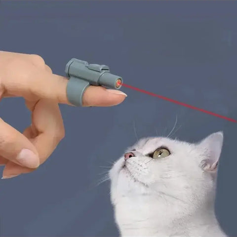 Mini Laser Cat Toy Portable Interactive Finger Sleeve Design for Cats Endless Fun Playtime
