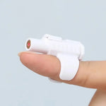 Mini Laser Cat Toy Portable Interactive Finger Sleeve Design for Cats Endless Fun Playtime - WHITE