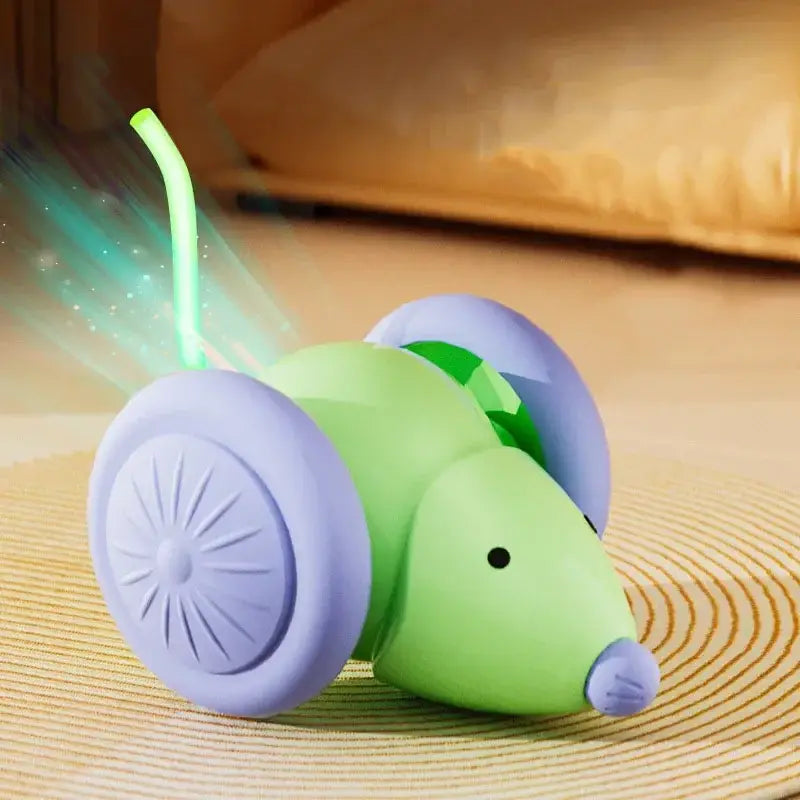 Mouse Car Cat Toy Interactive Laser Teaser Stick for Kittens Indoor Chase Exercise Play Daily Pet Entertainment