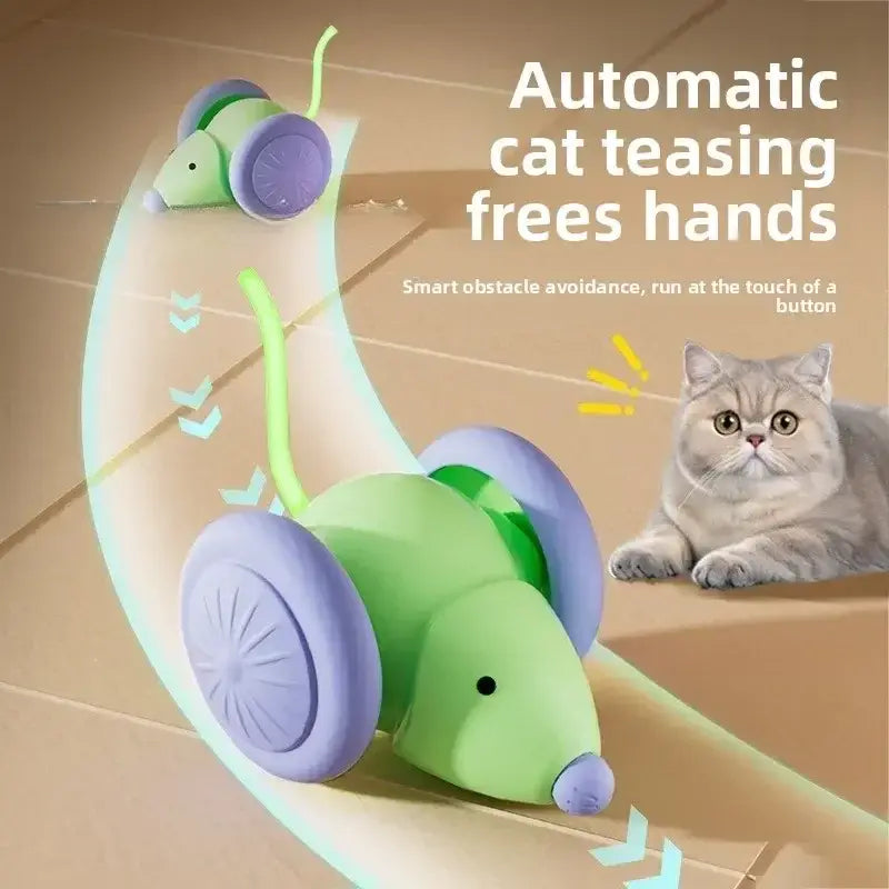 Mouse Car Cat Toy Interactive Laser Teaser Stick for Kittens Indoor Chase Exercise Play Daily Pet Entertainment Supplies