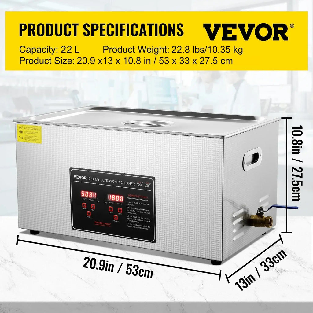 Nettoyeur ultrasonique en acier inoxydable - 22L / UNITED KINGDOM