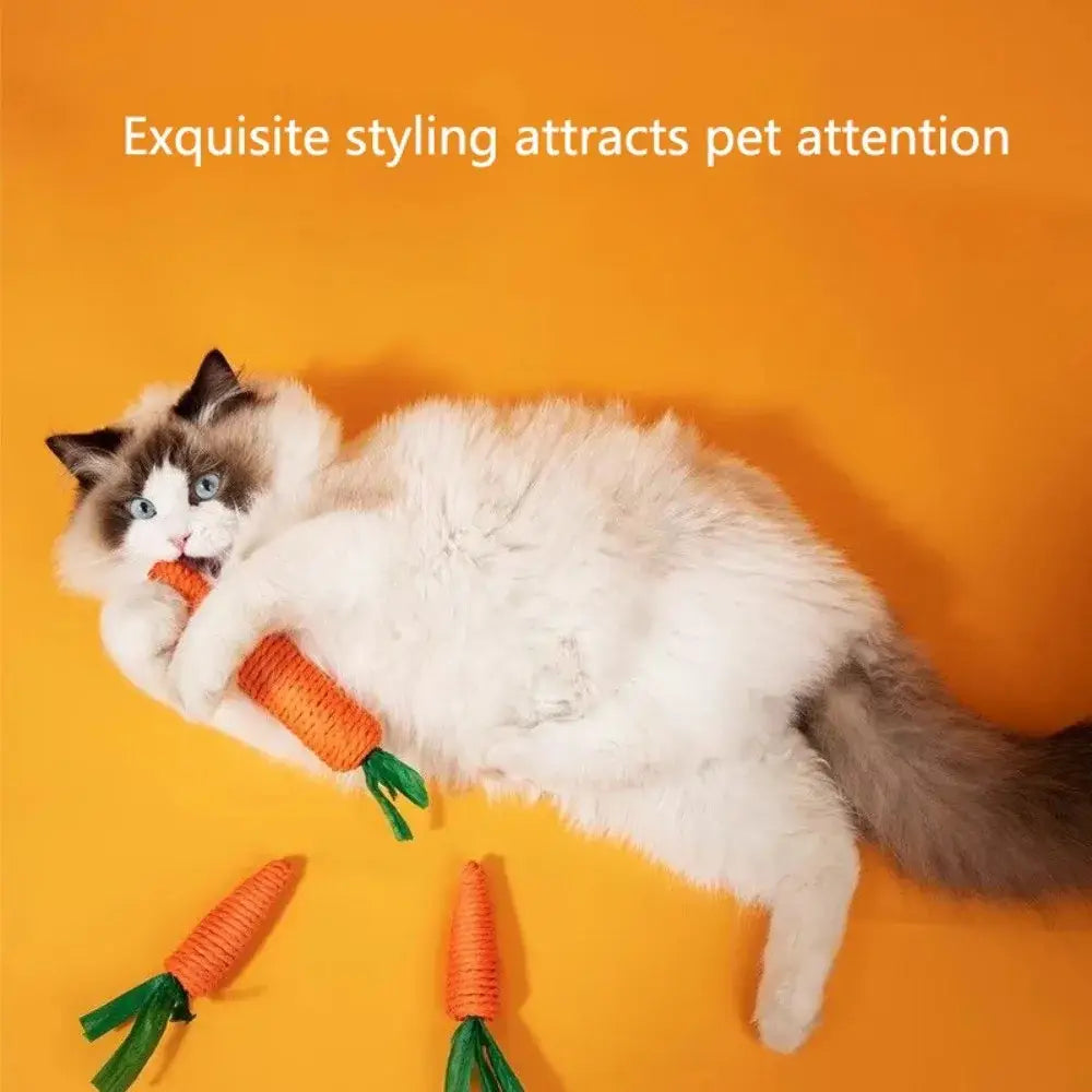 New Cat toys make sounds carrots cat sticks self-sex kitten teething sticks resistant to bites cats toys pet supplies