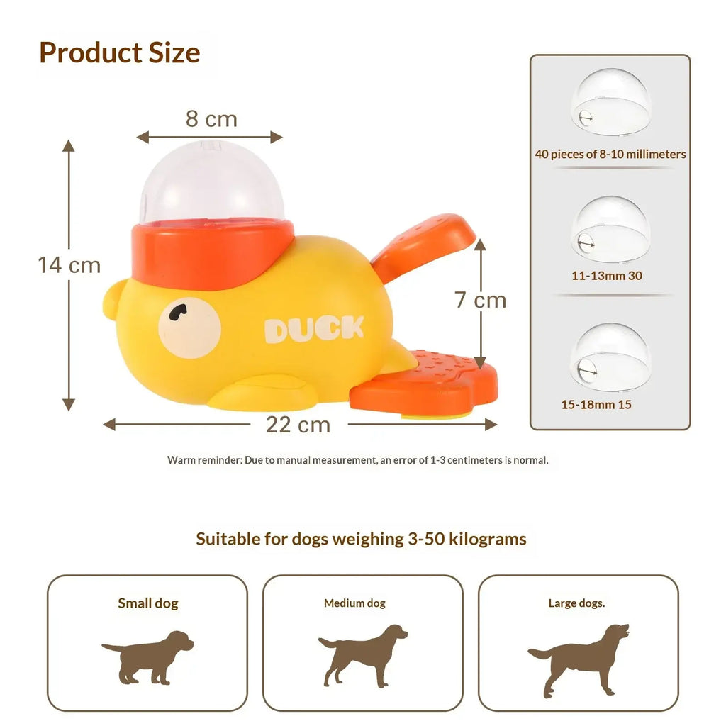 New Cute Duck Automatic Pet Feeder for Cats Dogs Smart Interactive Food Dispenser Auto Pet Feeding Bowl Pet Supplies
