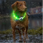 New Led Luminous Dog Collar PVC Waterproof For Large Medium Small Dogs Collar Usb Light Night Safety Pet Glowing