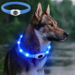 New Led Luminous Dog Collar PVC Waterproof For Large Medium Small Dogs Collar Usb Light Night Safety Pet Glowing