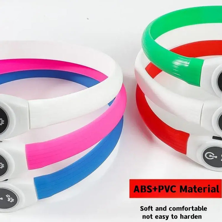 New Led Luminous Dog Collar PVC Waterproof For Large Medium Small Dogs Collar Usb Light Night Safety Pet Glowing