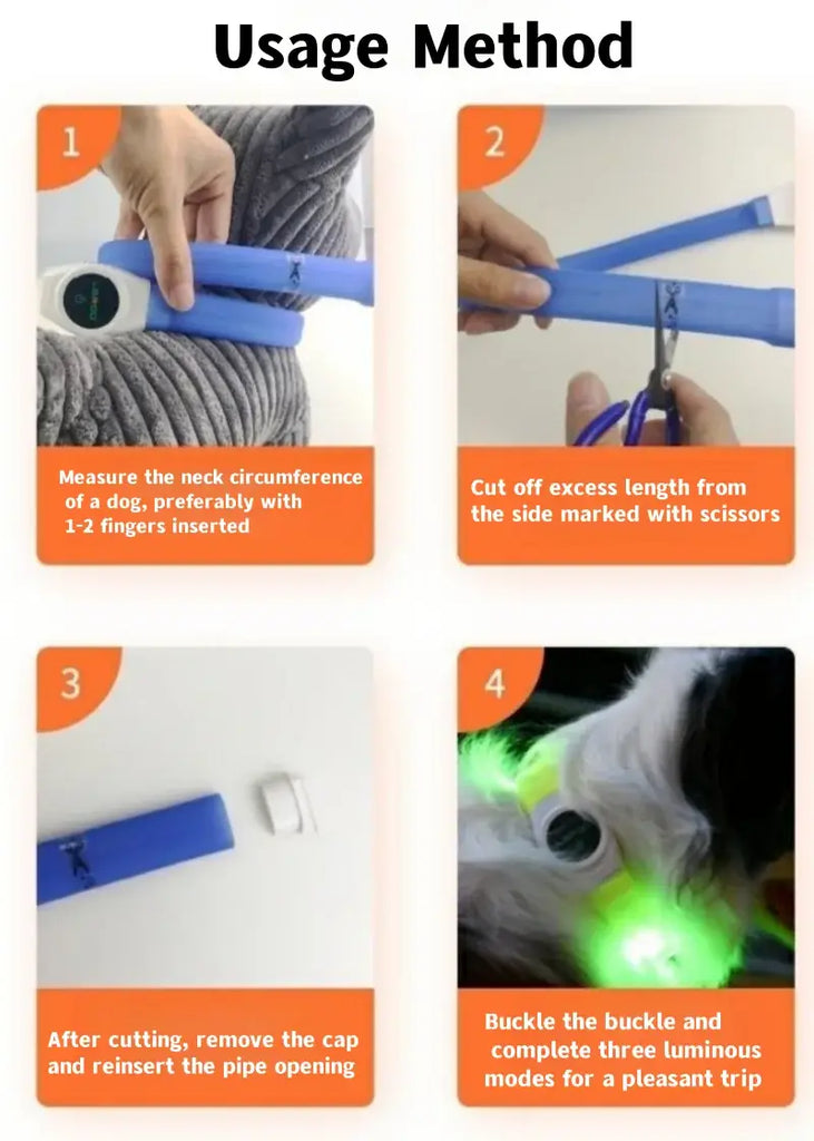 New Led Luminous Dog Collar PVC Waterproof For Large Medium Small Dogs Collar Usb Light Night Safety Pet Glowing