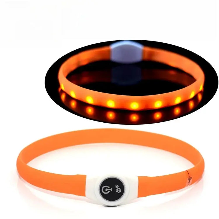 New Led Luminous Dog Collar PVC Waterproof For Large Medium Small Dogs Collar Usb Light Night Safety Pet Glowing