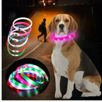 New Led Luminous Dog Collar PVC Waterproof For Large Medium Small Dogs Collar Usb Light Night Safety Pet Glowing