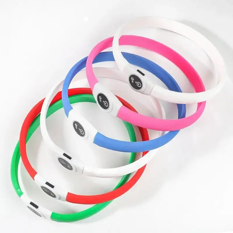 New Led Luminous Dog Collar PVC Waterproof For Large Medium Small Dogs Collar Usb Light Night Safety Pet Glowing