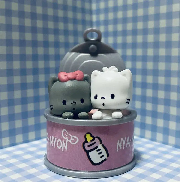New Product In Stock Kt Cat Canned Food Blind Box Design Cute Pudding Dog Cinnamoroll Desktop Ornament Holiday Gift For