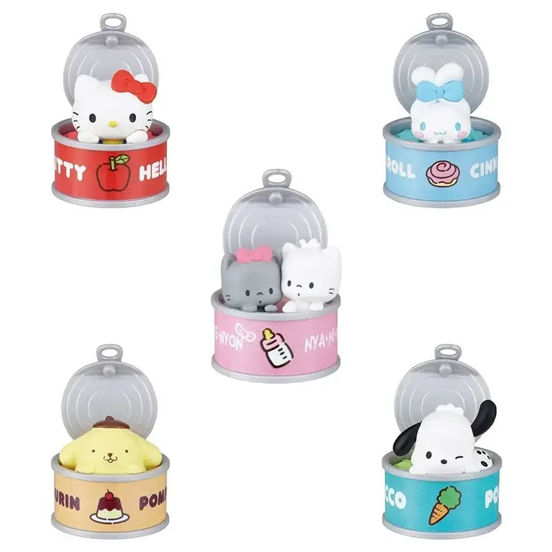 New Product In Stock Kt Cat Canned Food Blind Box Design Cute Pudding Dog Cinnamoroll Desktop Ornament Holiday Gift For