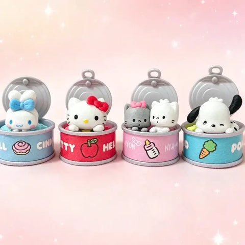 New Product In Stock Kt Cat Canned Food Blind Box Design Cute Pudding Dog Cinnamoroll Desktop Ornament Holiday Gift For
