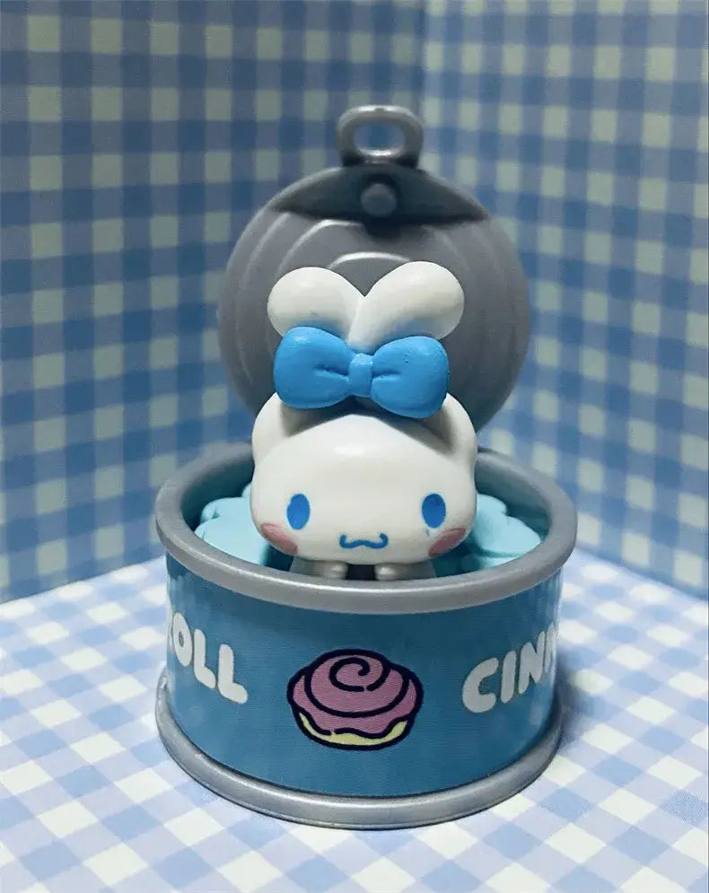 New Product In Stock Kt Cat Canned Food Blind Box Design Cute Pudding Dog Cinnamoroll Desktop Ornament Holiday Gift For
