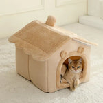 Niche pour chat pliable en coton – vue avant